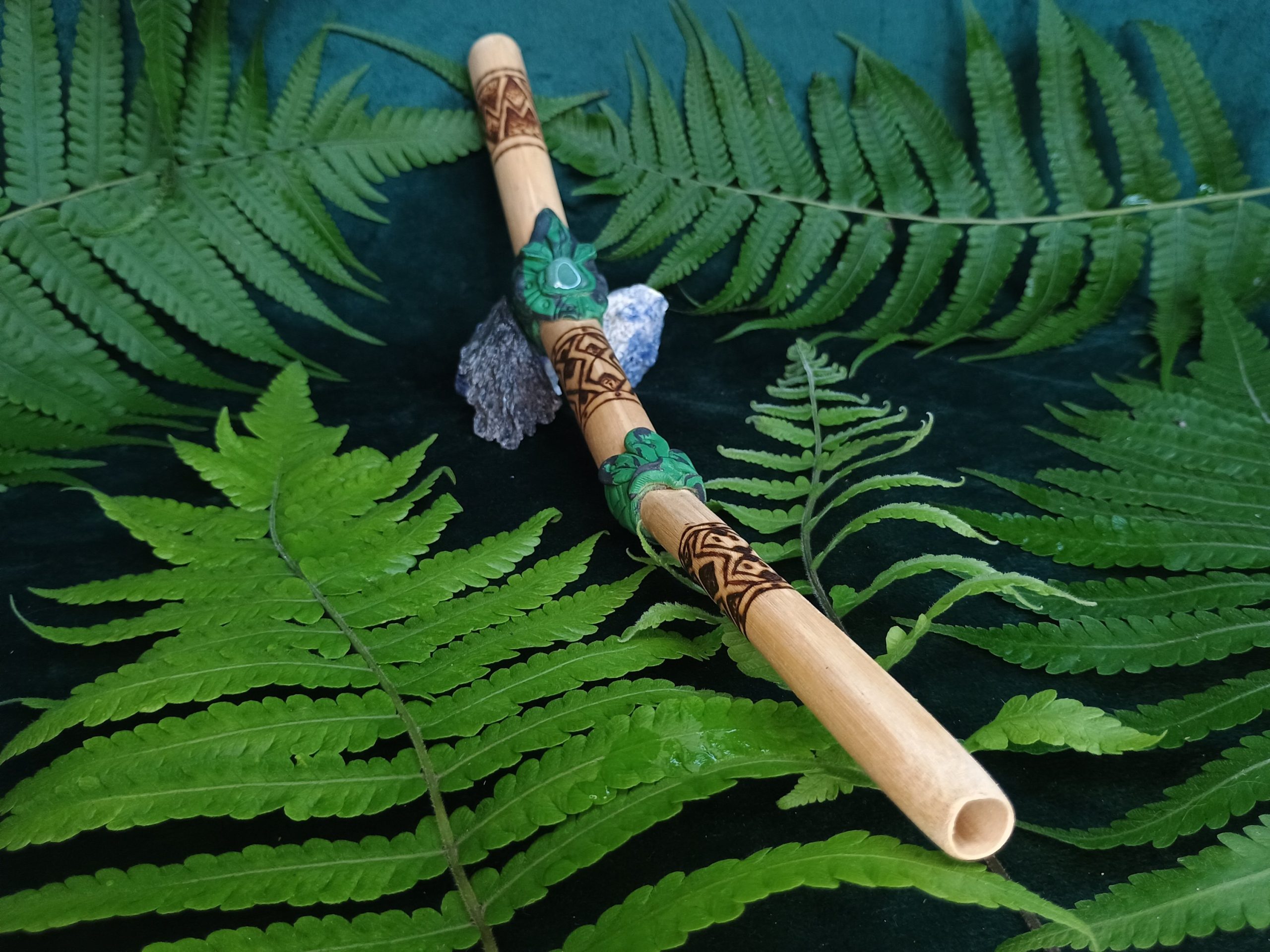 Tepi de Bambu Tratato Pirografado - Imagem 2