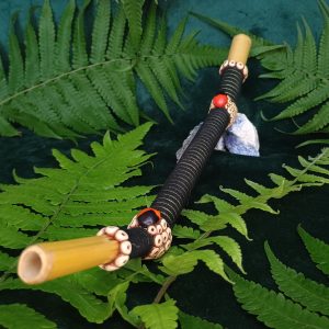 Tepi de Bambu Tratado com Semente Olho de Boi e Artes