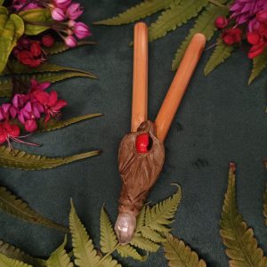 Kuripe de Bambu Tratado com Semente e Cristal